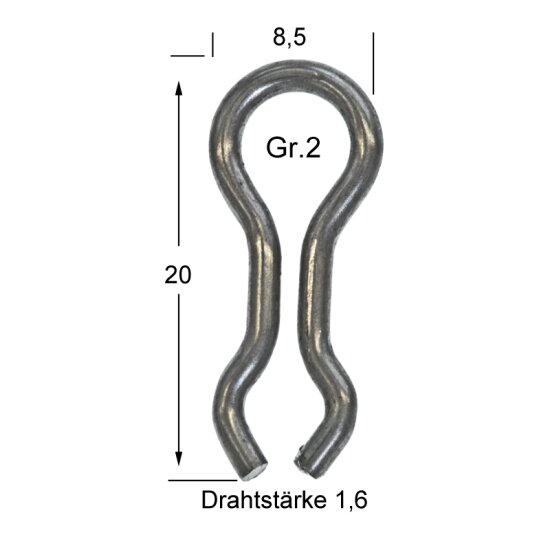 1000 rostfreie Stahlösen Gr. 2